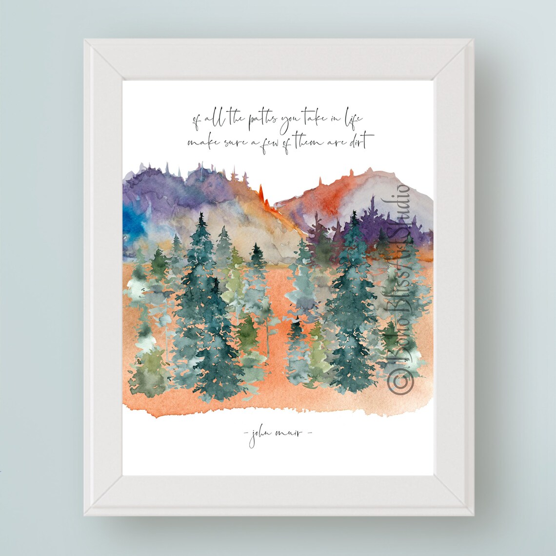 John Muir Quote Art, Nature-Inspired Poster Print
