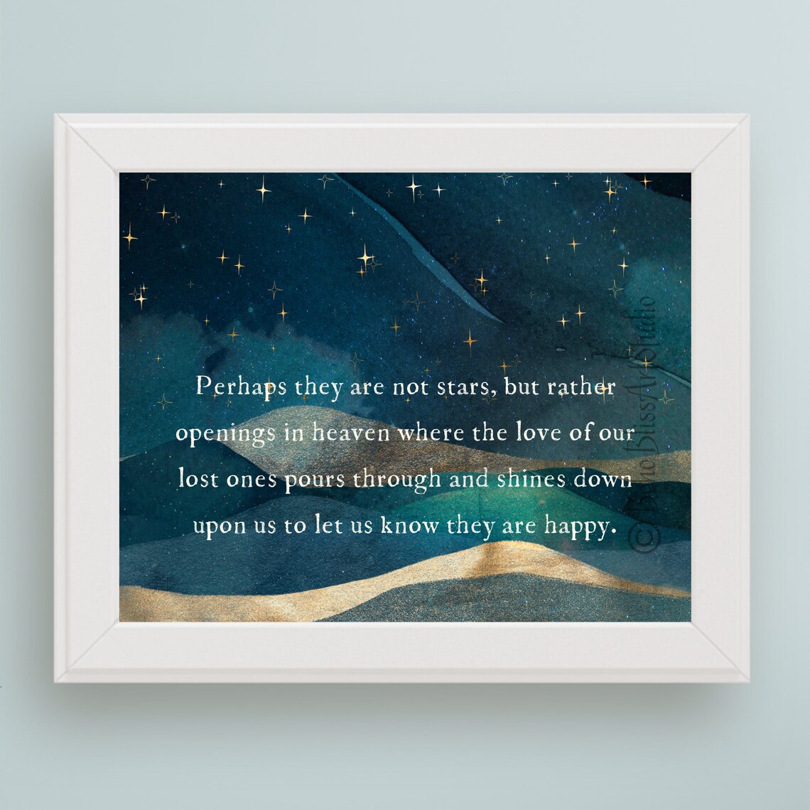 Perhaps They Are Not Stars, But Openings in Heaven Art Print