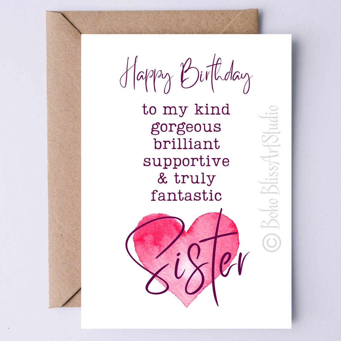 Sister Birthday Affirmations, Gift for Her Art Print