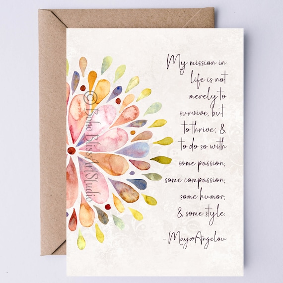 Maya Angelou Quote Print, Graduation Gift for Her