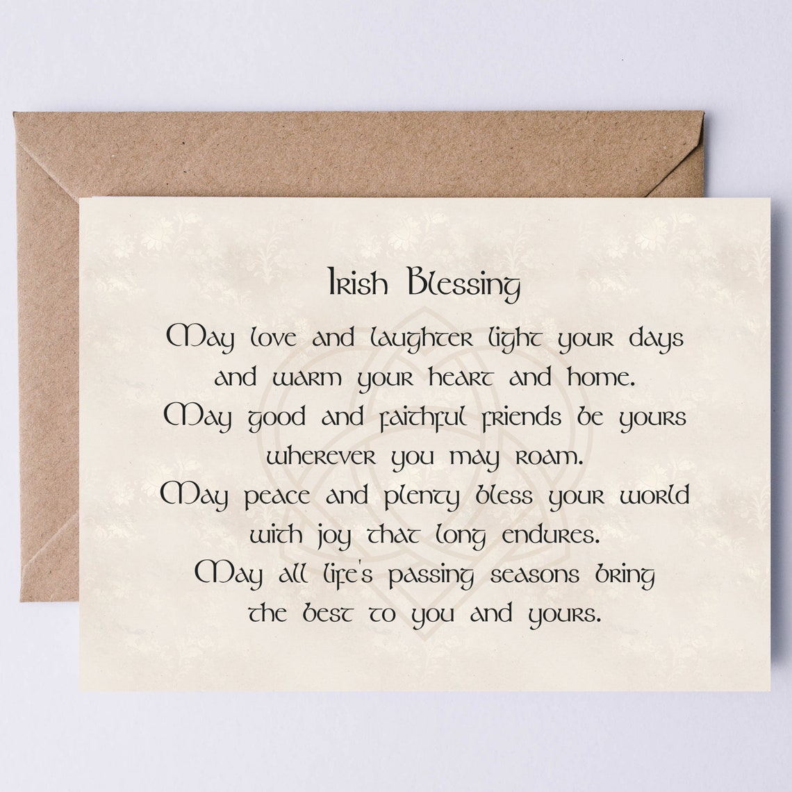 Irish Blessing May Love And Laughter Light Your Days Celtic Art Print