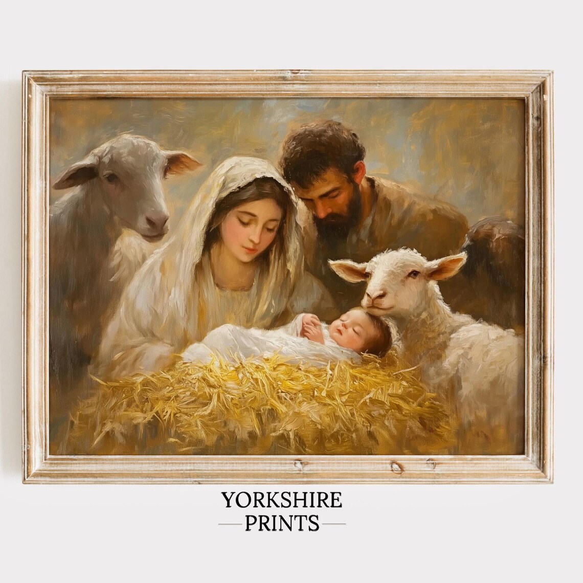 Vintage Nativity Christmas Christian Art Print