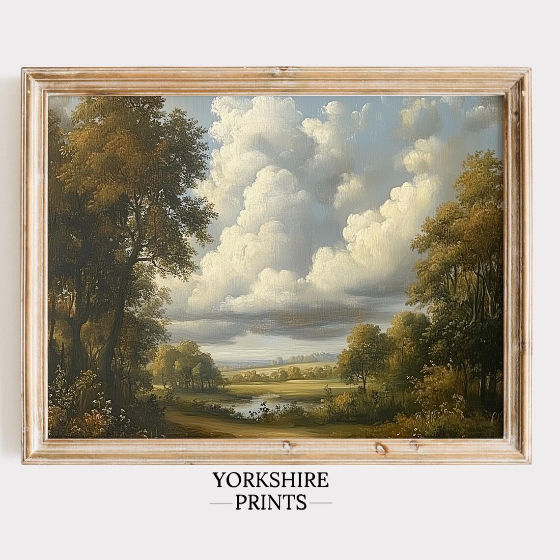 Vintage English Countryside Landscape Art Print