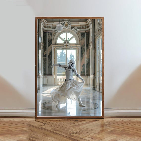 Futuristic Ballerina Wall Art Elegant Dance Print Sci Fi Dancer Poster Unique Home Decor Modern Art For Living Room Gallery Wall