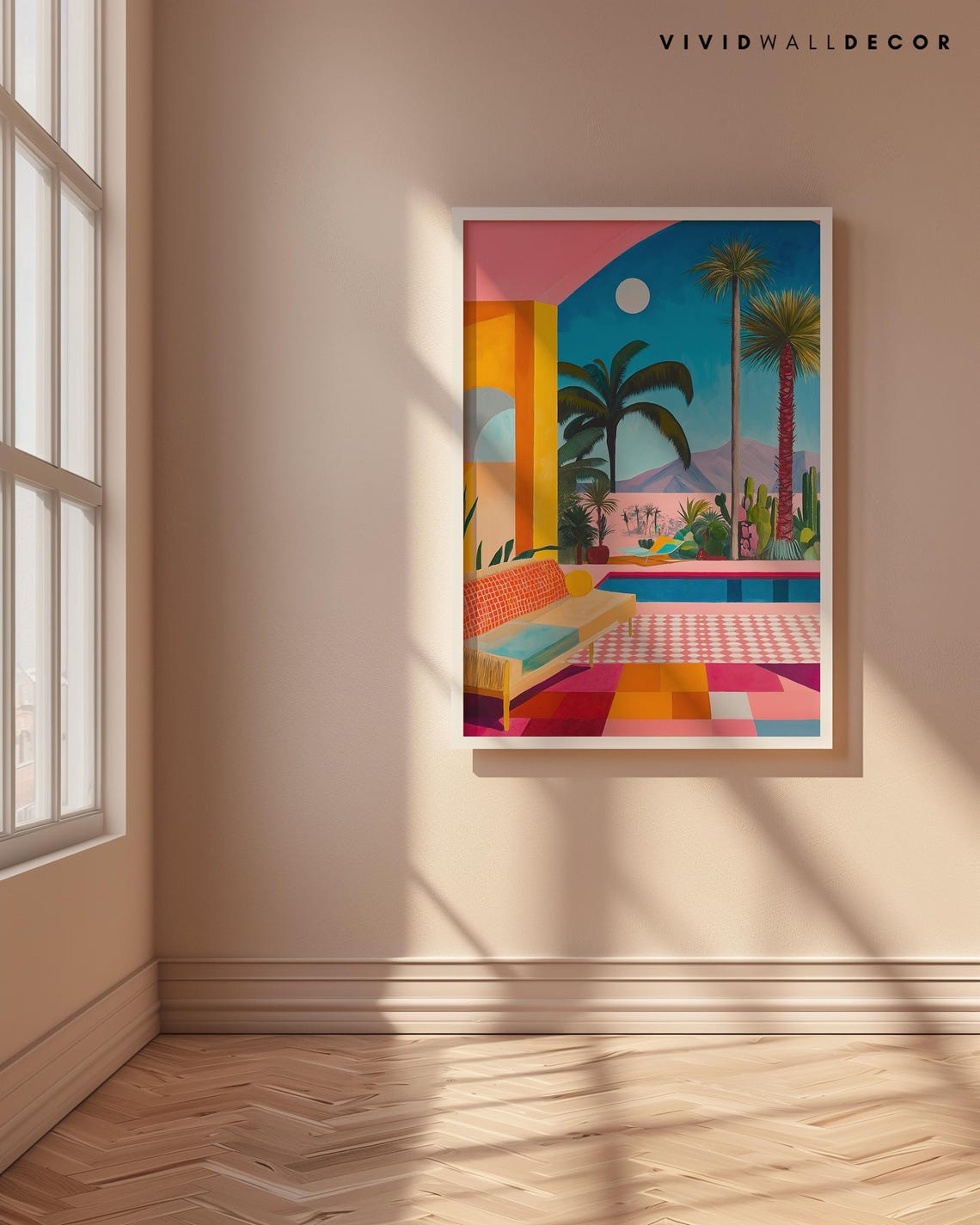 Tropical Poolside Patio Palm Paradise Vacation Mood Wall Poster - Image 4