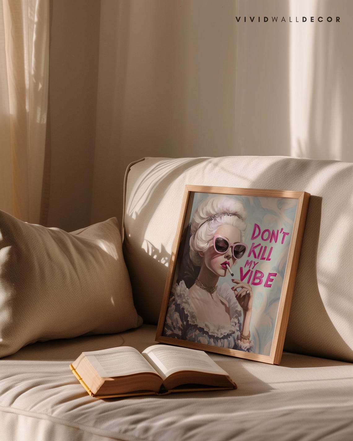 Don't Kill My Vibe Marie Antoinette Sassy Retro Pop Art Poster - Image 4