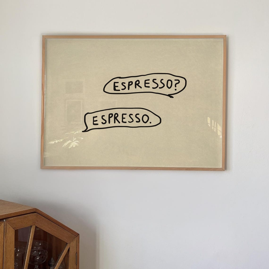 Espresso Print Funny Coffee Wall Art Minimalist Kitchen Decor Lover Gift Horizontal Digital Download