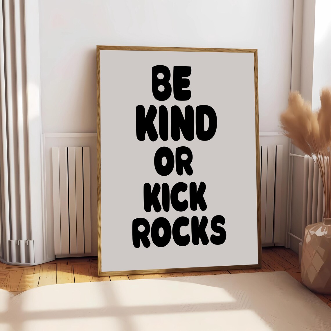 Be Kind Or Kick Rocks Typography Quote, Funny Saying - Image 2