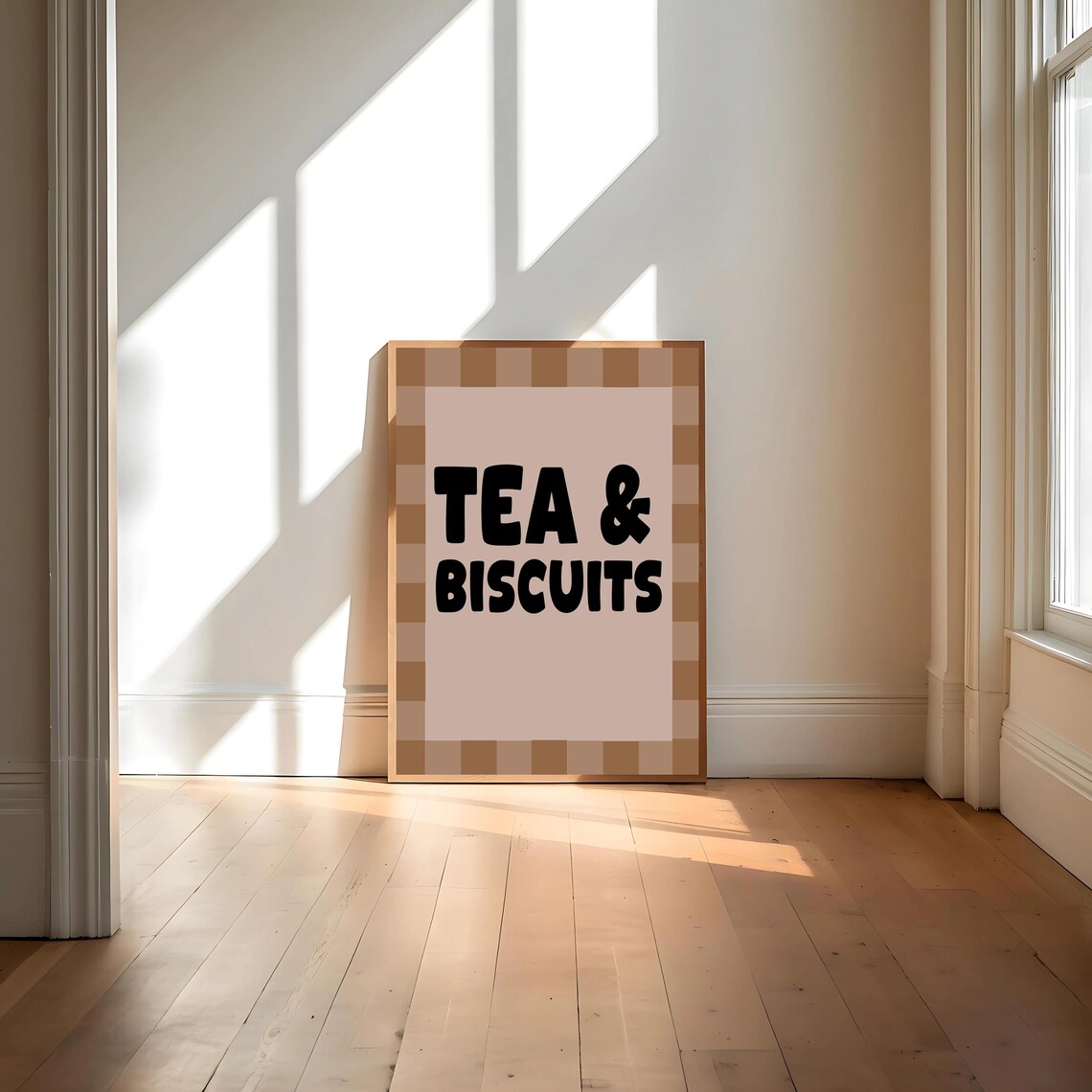Tea And Biscuits, Cozy Autumn Kitchen Art - Image 4
