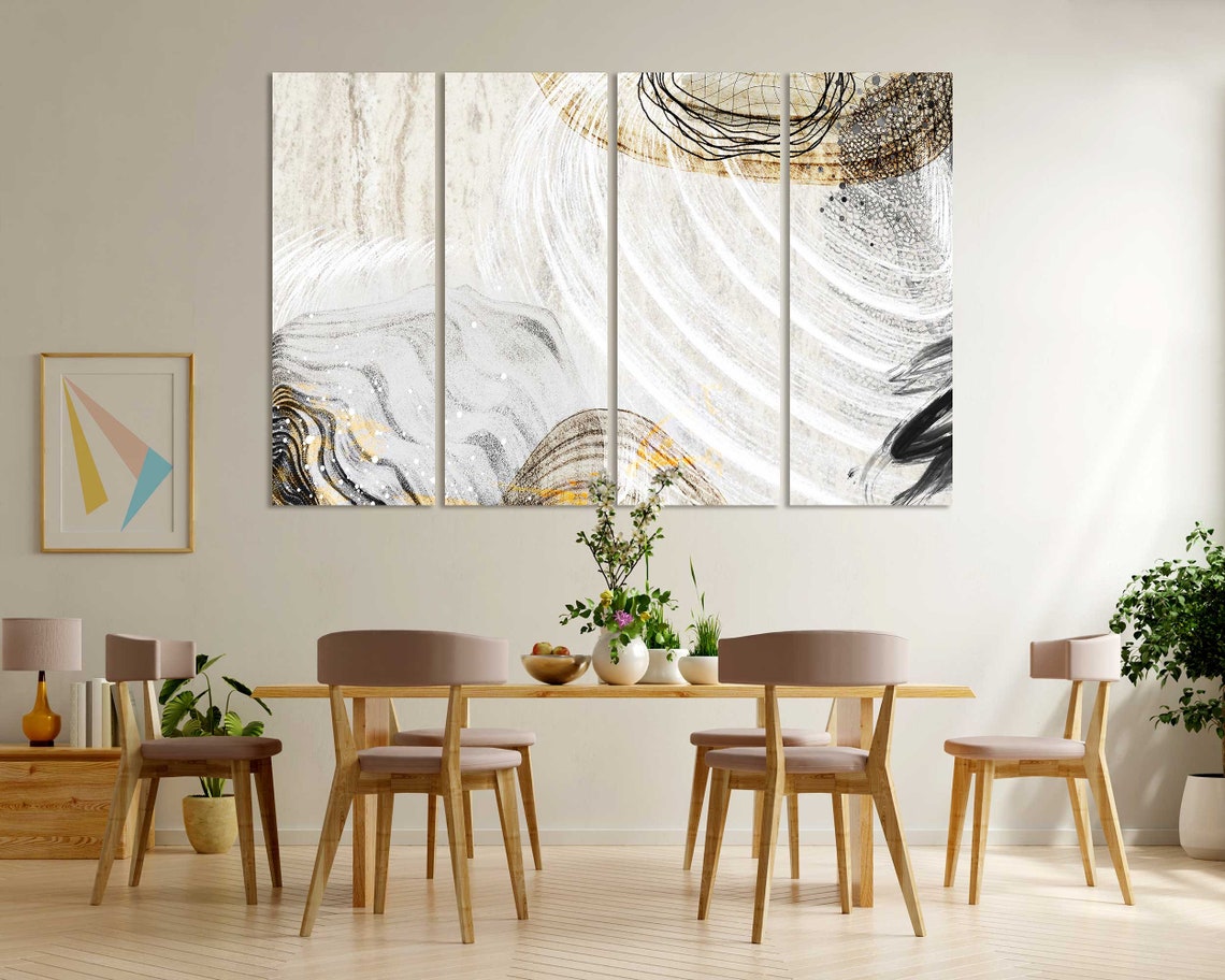 Elegant Abstract Vintage Tones Swirls Modern Minimalist Art Print - Image 6