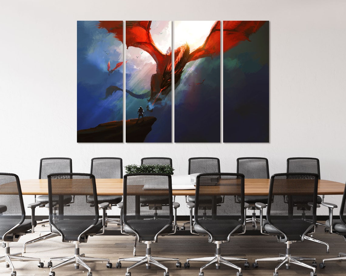 Dragon In The Sky Modern Wall Decor For Interior Abstract Decor For Room Dragon Modern Decor Abstract Art For Gift Large Abstract Decor - Image 4
