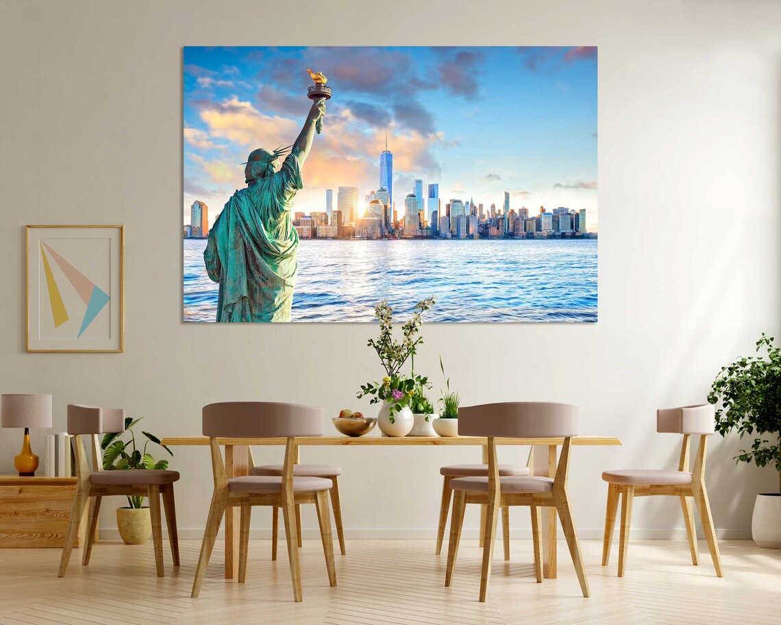 Statue of Liberty New York City Skyline Sunset Manhattan Poster - Image 6