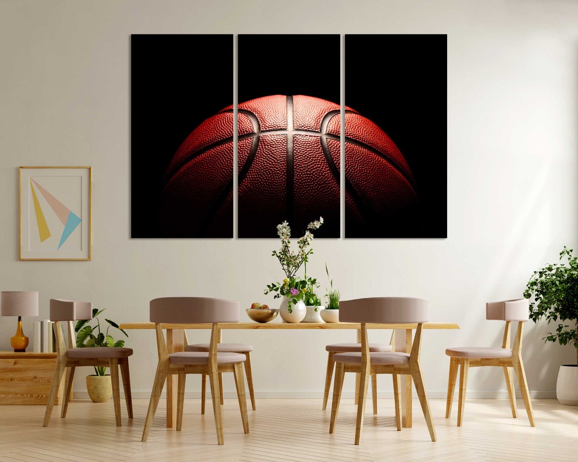Basketball Wall Art Basketball Print Basketball Modern Home Decor Game With Ball Pictures Print Basketball Ball Close Up Decor - Image 8