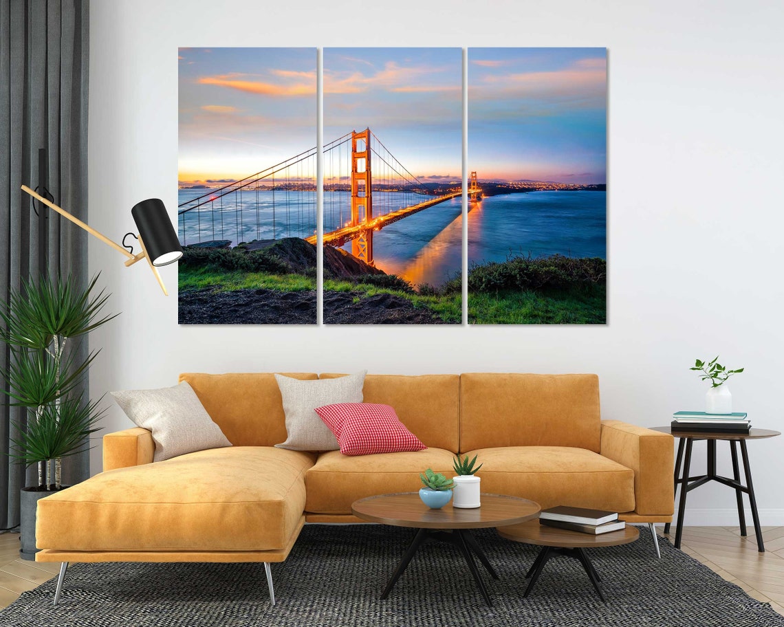 Golden Gate Bridge San Francisco Sunset Twilight Glow Travel Poster - Image 5