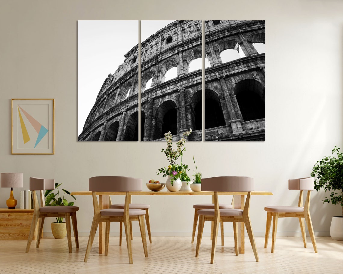 Colosseum Rome Black And White Architecture Photography Wall Art - Image 6