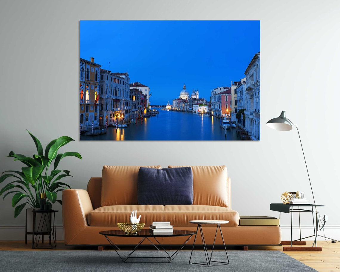 Venice Grand Canal at Blue Hour with Santa Maria della Salute Poster