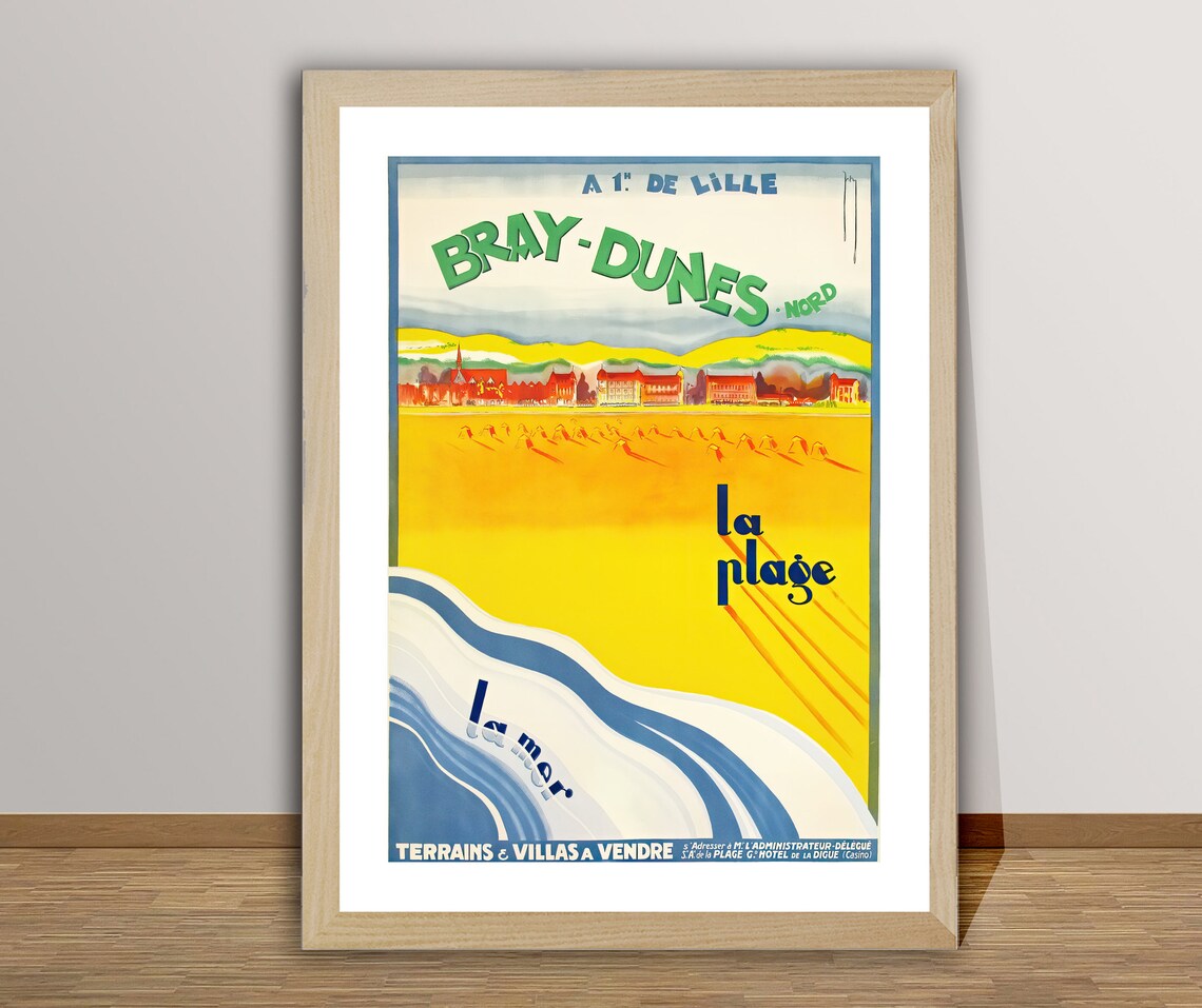 Bray Dunes Nord La Plage La Mer French Beach Property Poster