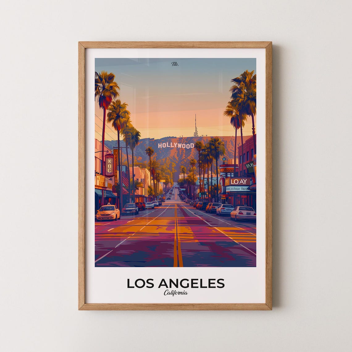 Los Angeles Poster Los Angeles Travel Poster Los Angeles Art Print Los Angeles Wall Art California Poster Gift For Travelers