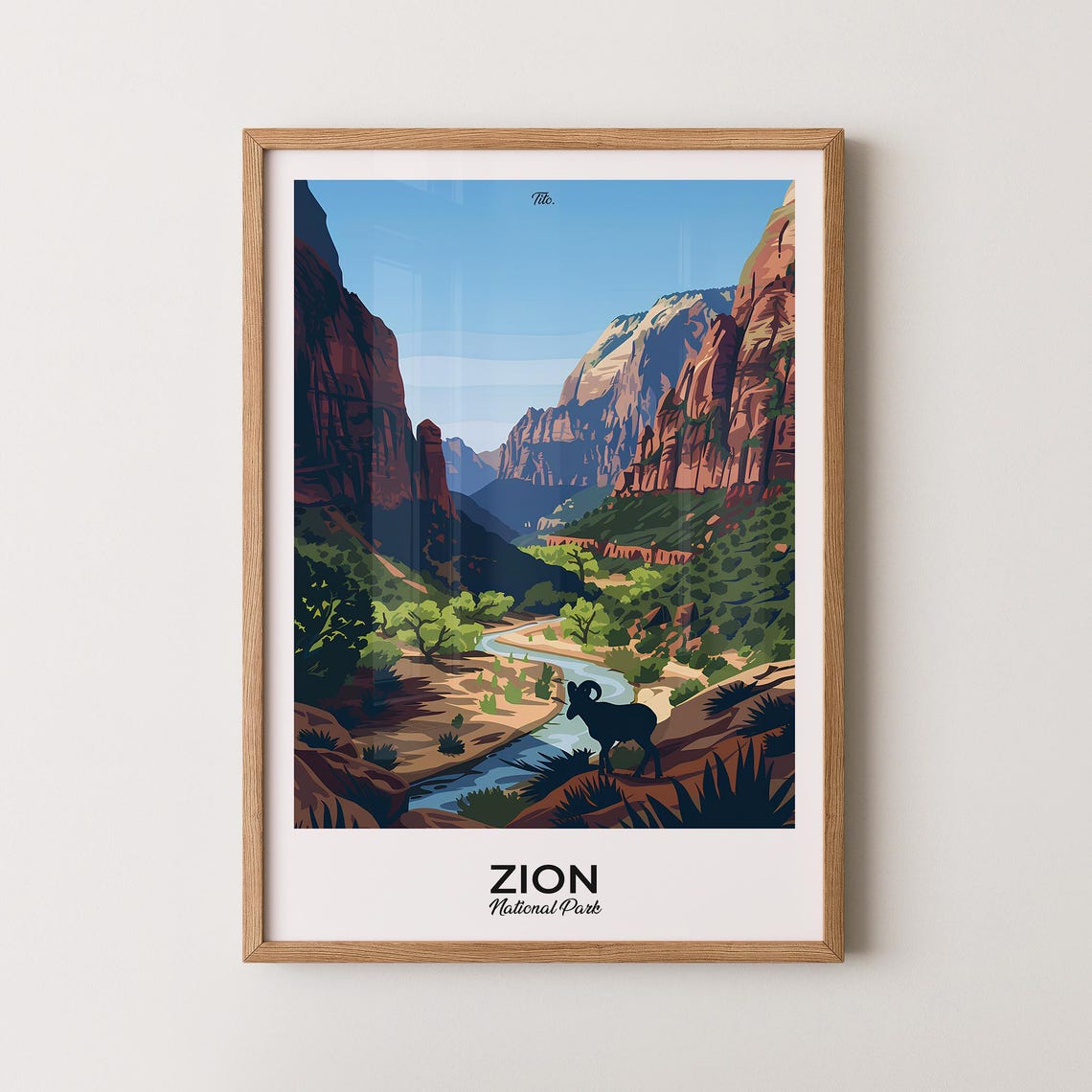 Zion Poster Zion Travel Poster Zion Art Print Zion Wall Art National Park Poster Gift For Travelers