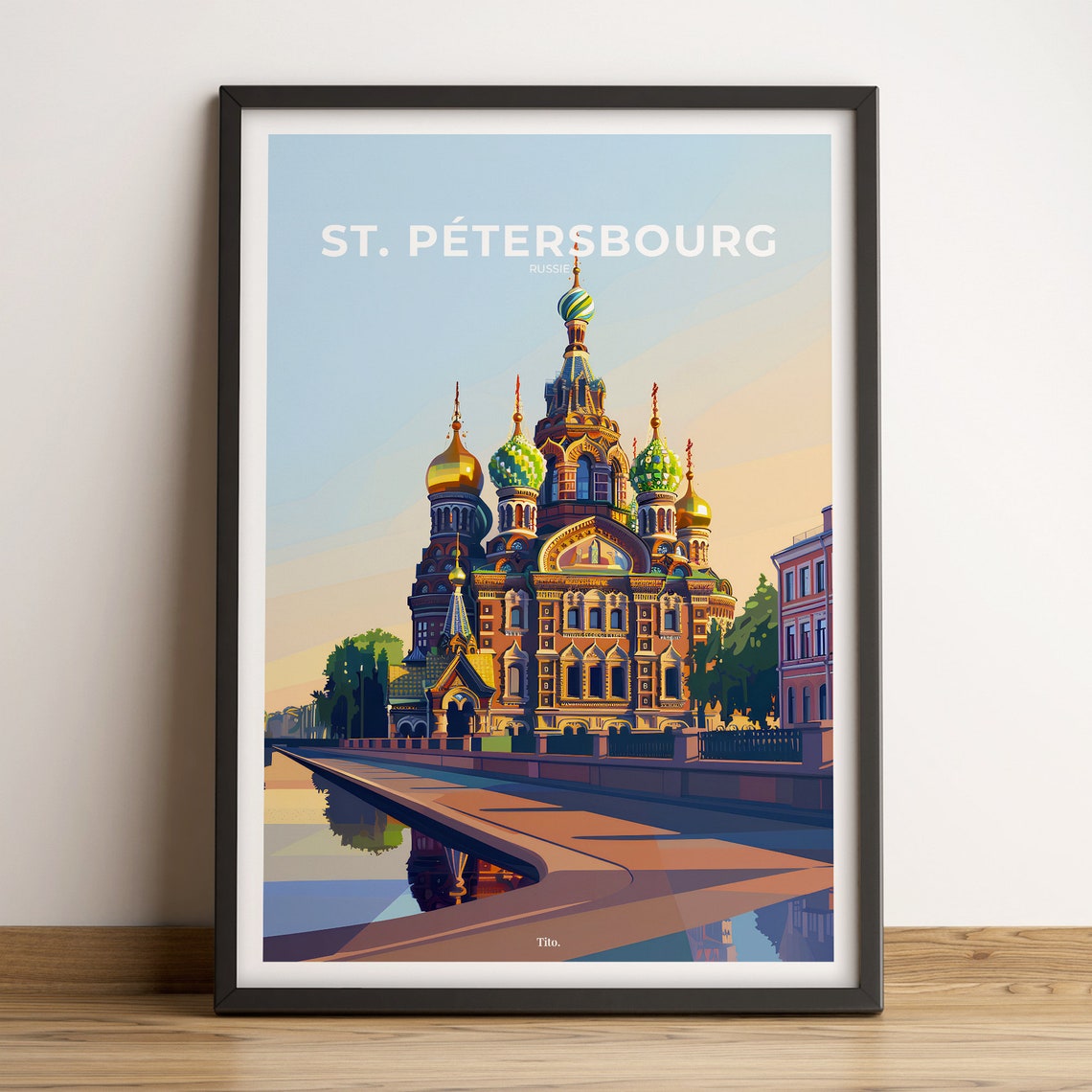 St Petersburg Poster St Petersburg Travel Poster St Petersburg Art Print St Petersburg Vintage Travel Poster Customizable Gift