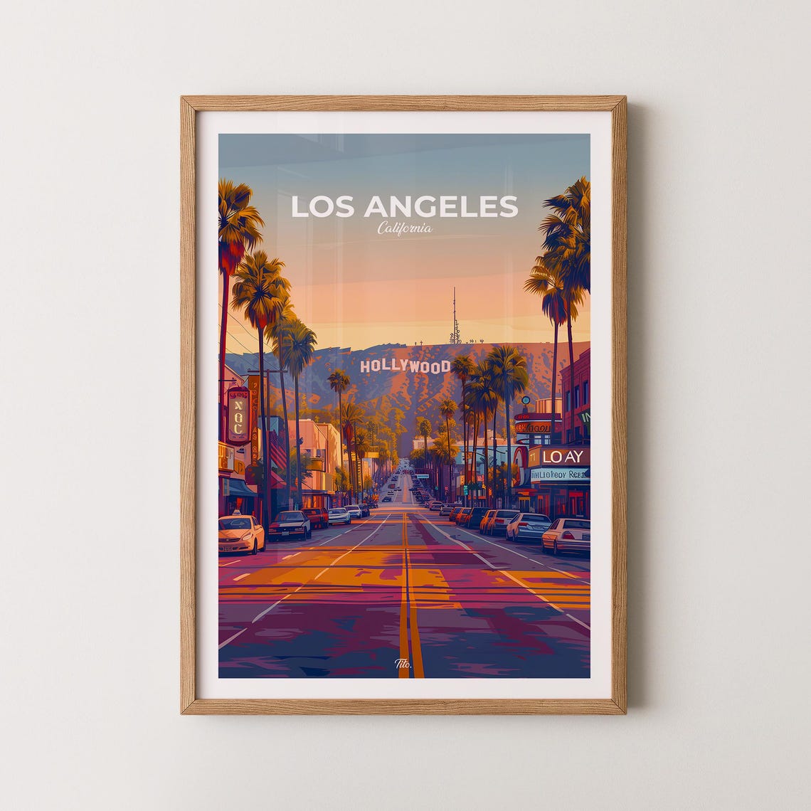 Los Angeles Poster Los Angeles Travel Poster Los Angeles Art Print Los Angeles Wall Art California Poster Gift For Travelers