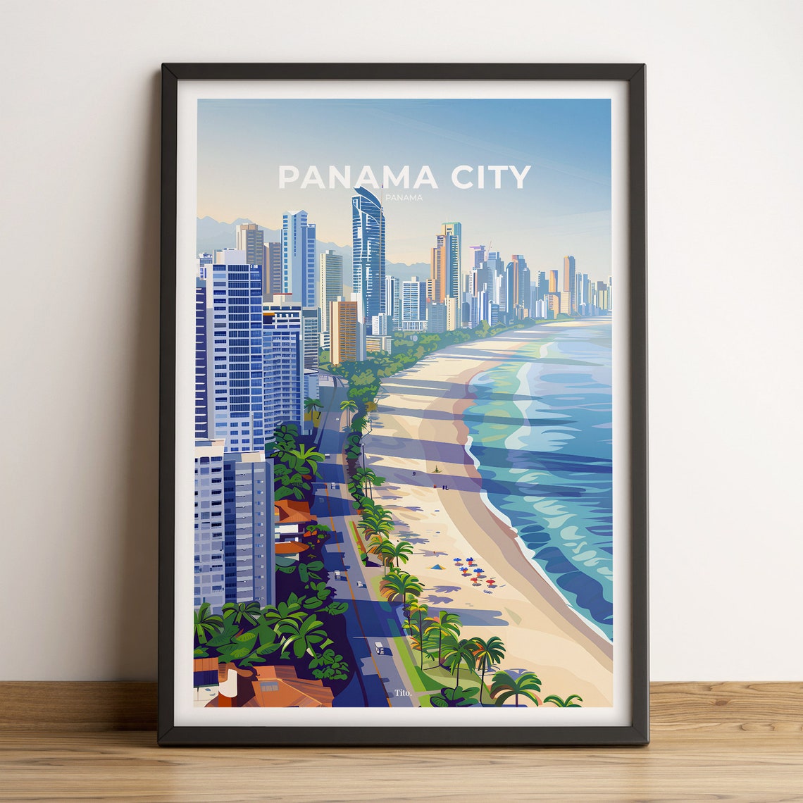 Panama City Poster Panama City Travel Poster Panama City Art Print Panama City Poster Panama City Travel Gift