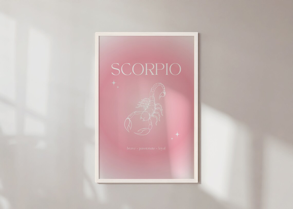 Scorpio Zodiac Poster Print, Astrology Wall Art - Image 3