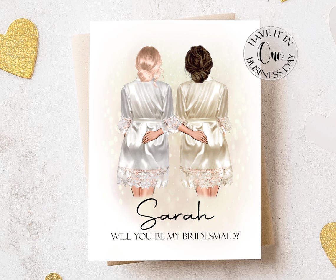 Personalized Will You Be My Bridesmaid Proposal Card Art Print