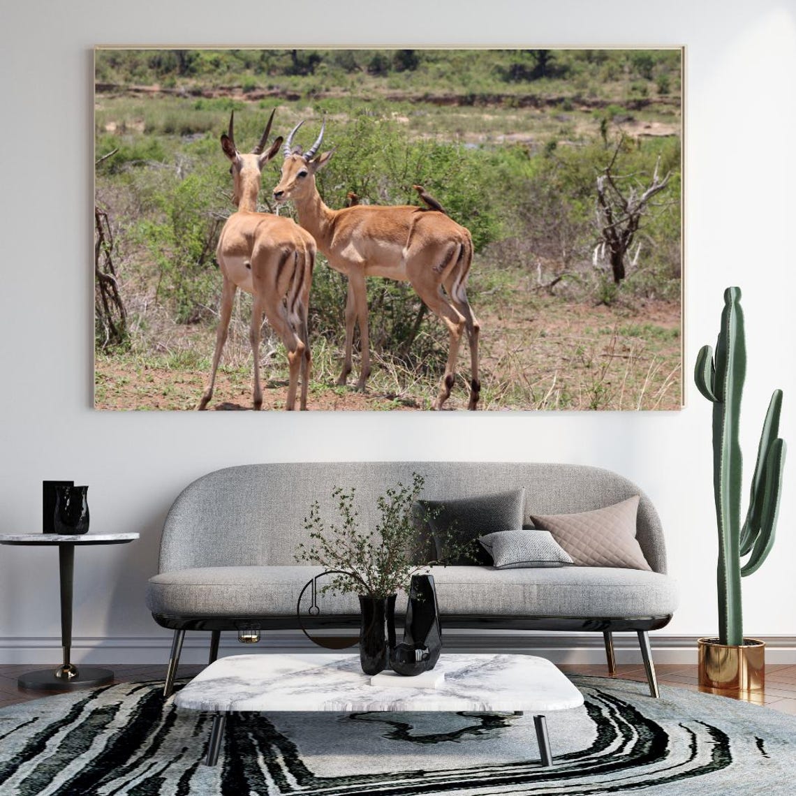 Impalas Art Print, Africa Game Reserves