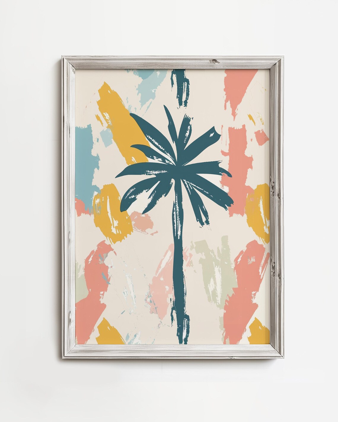 Abstract Palm Tree Art Print, Coastal Decor