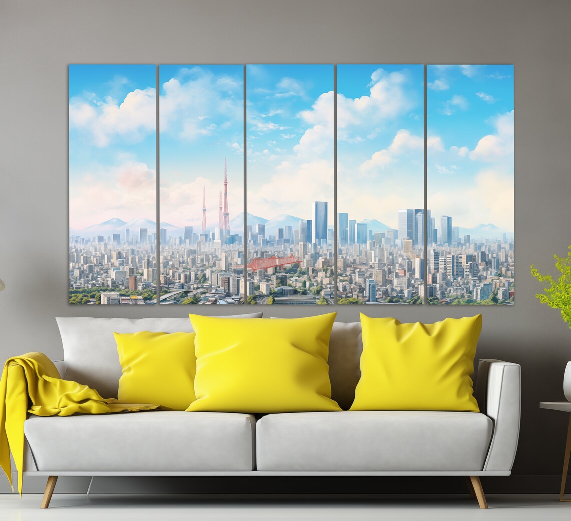 Tokyo Japan Skyline Panorama Tokyo Tower Bright Day Travel Poster - Image 2