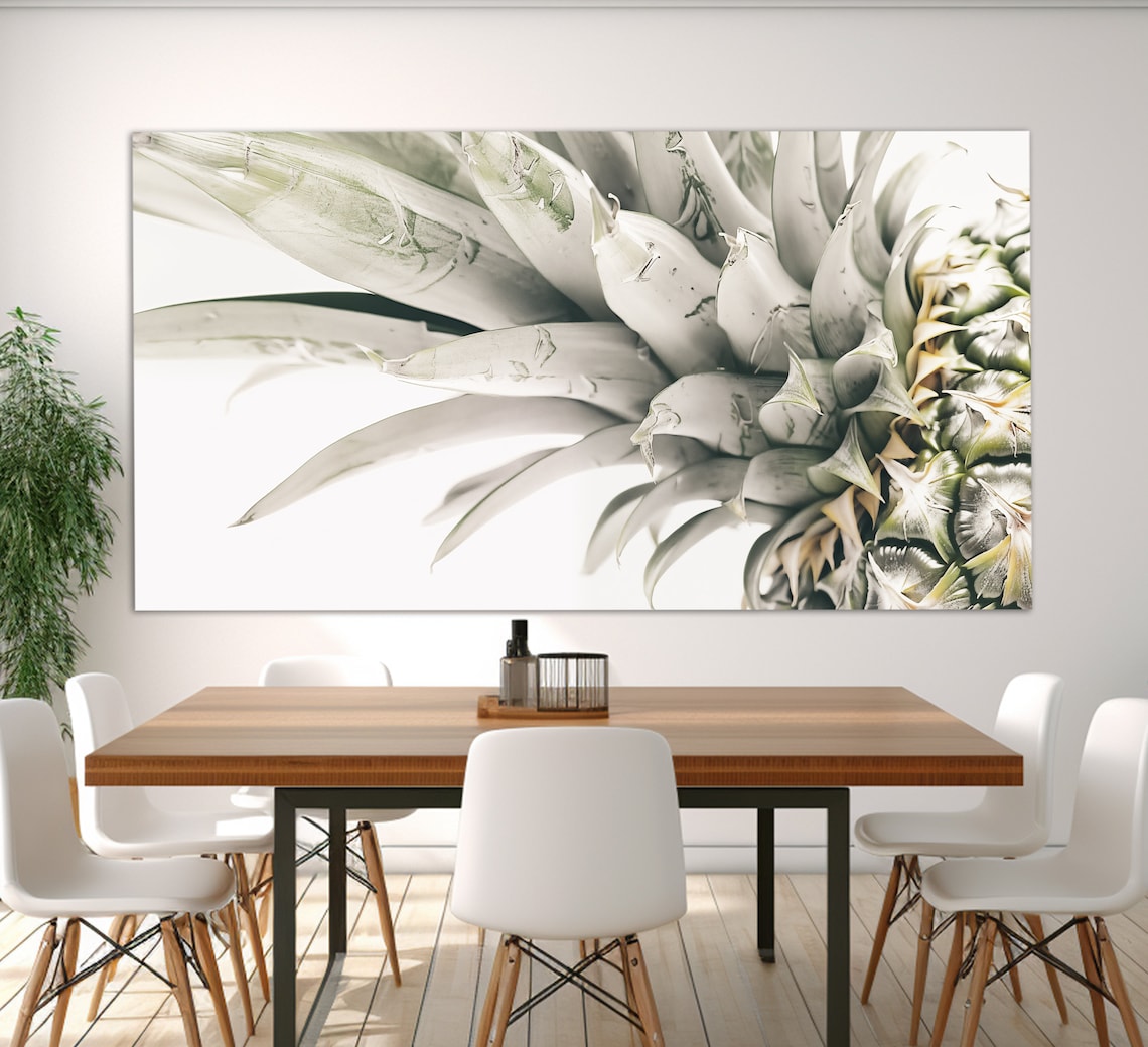 Minimalist Pineapple Kitchen Wall Art Print, Neutral