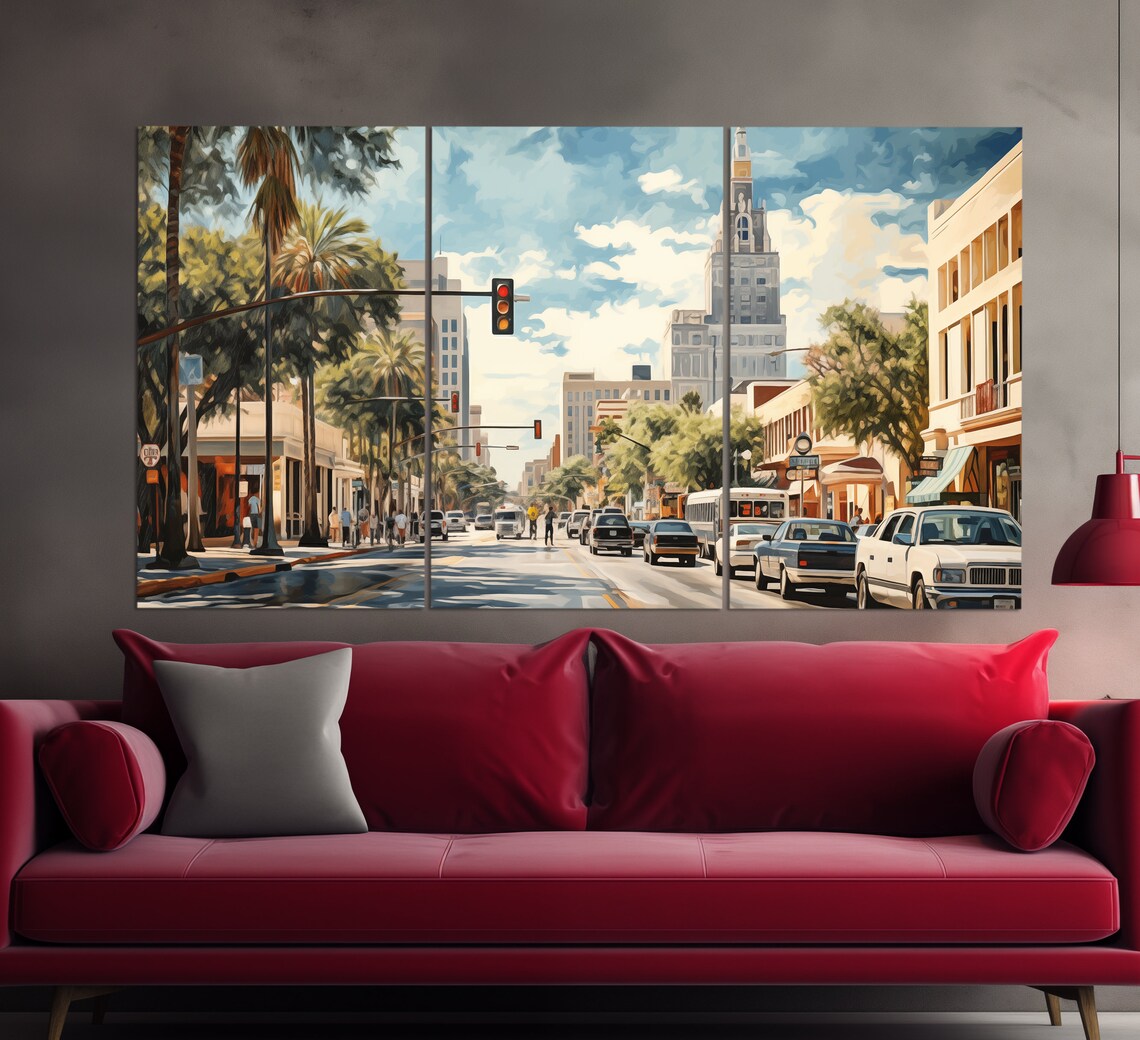 San Antonio Vintage Oil Painting Style Art Print - Image 3