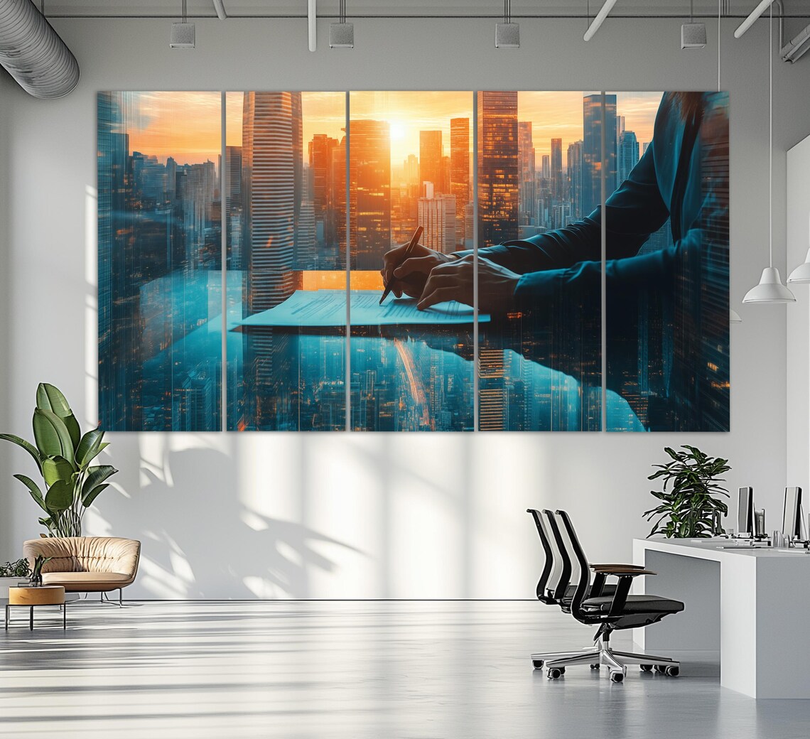 Signing A Contract Office Wall Decor, Business Gift - Image 5