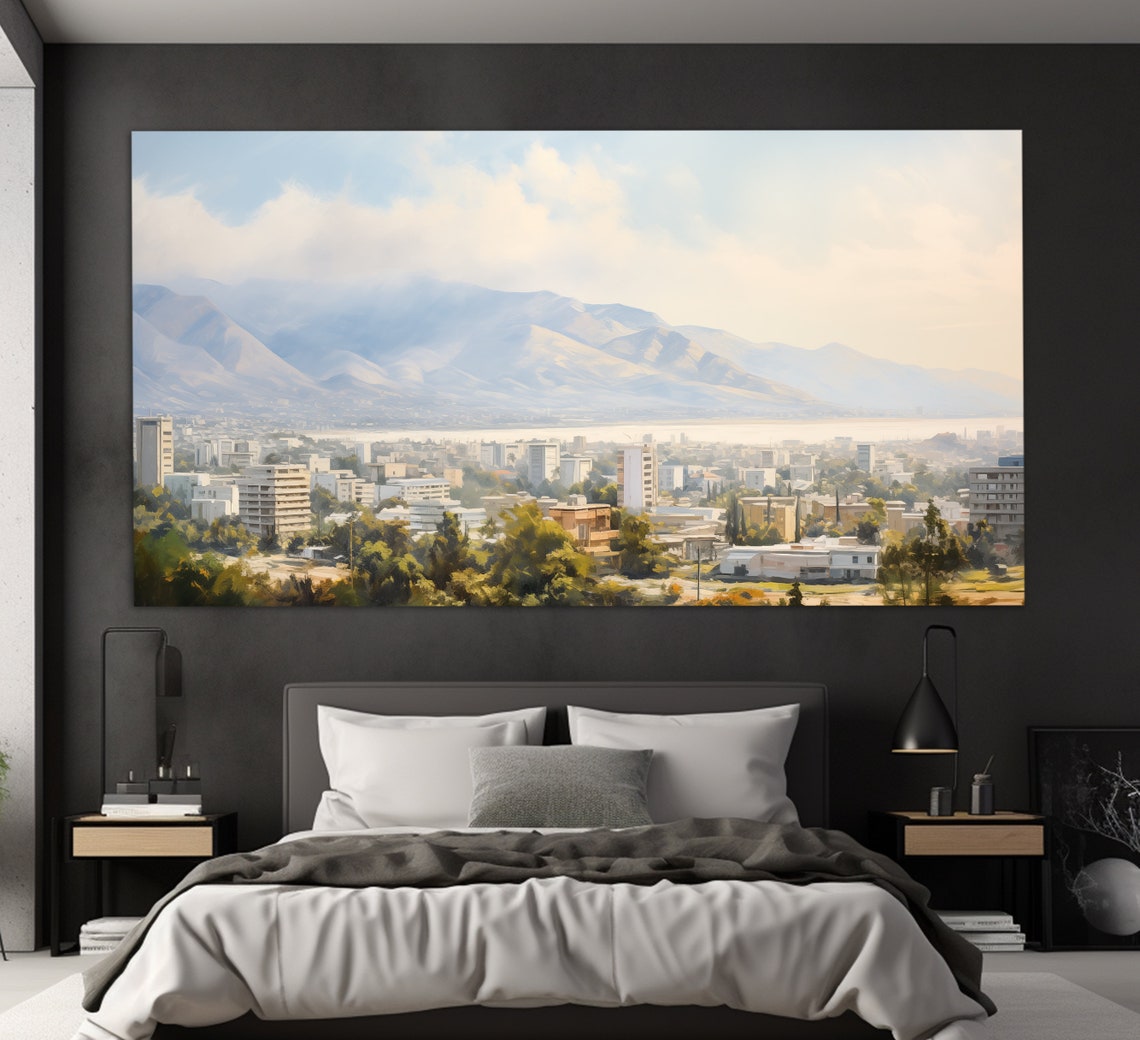 Tirana Print In A Vintage Oil Painting Style Abstract Tirana Wall Art Tirana Painting Albania Wall Art Albania Art - Image 4