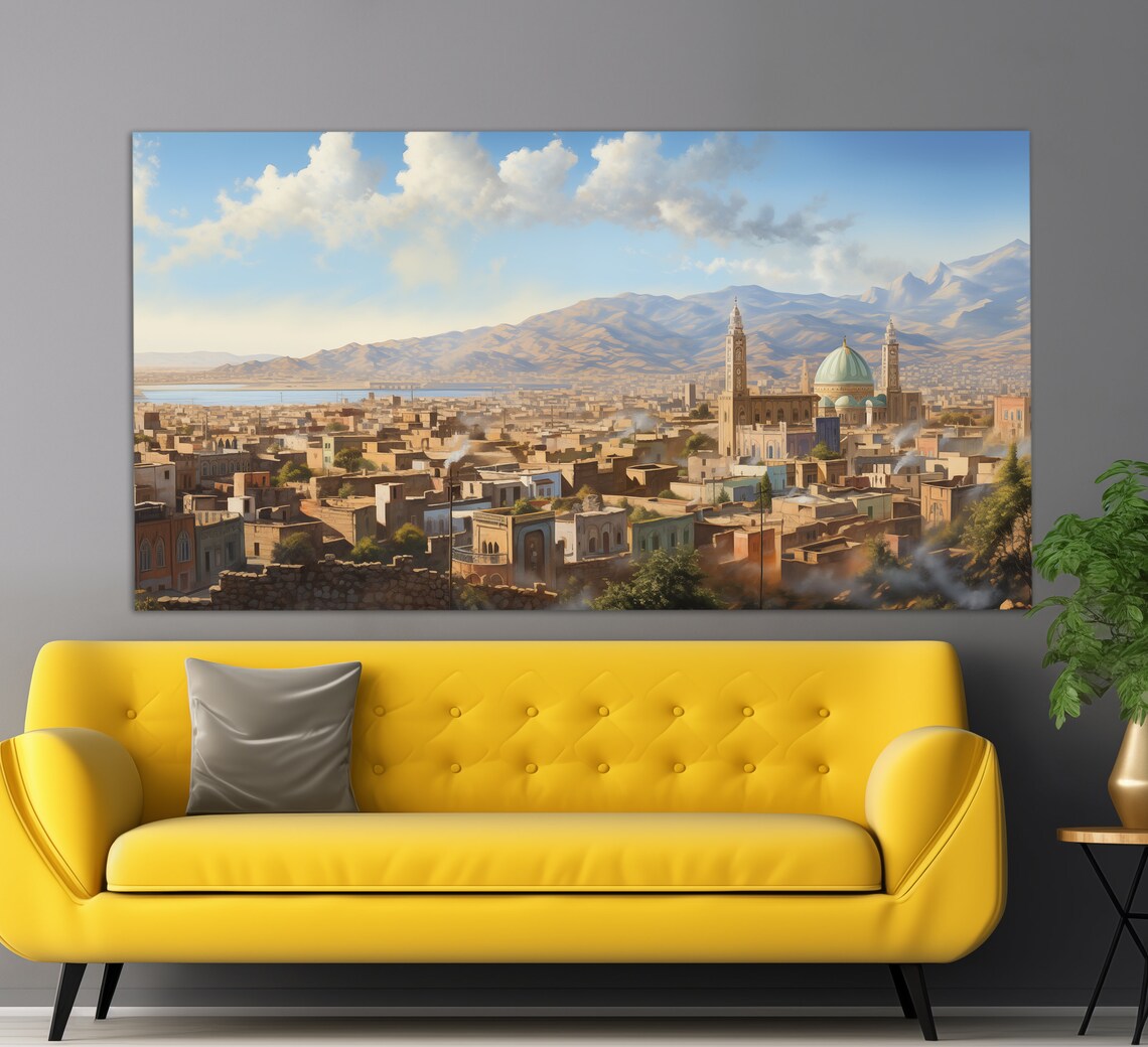 Asmara Abstract Eritrea Skyline Art Print