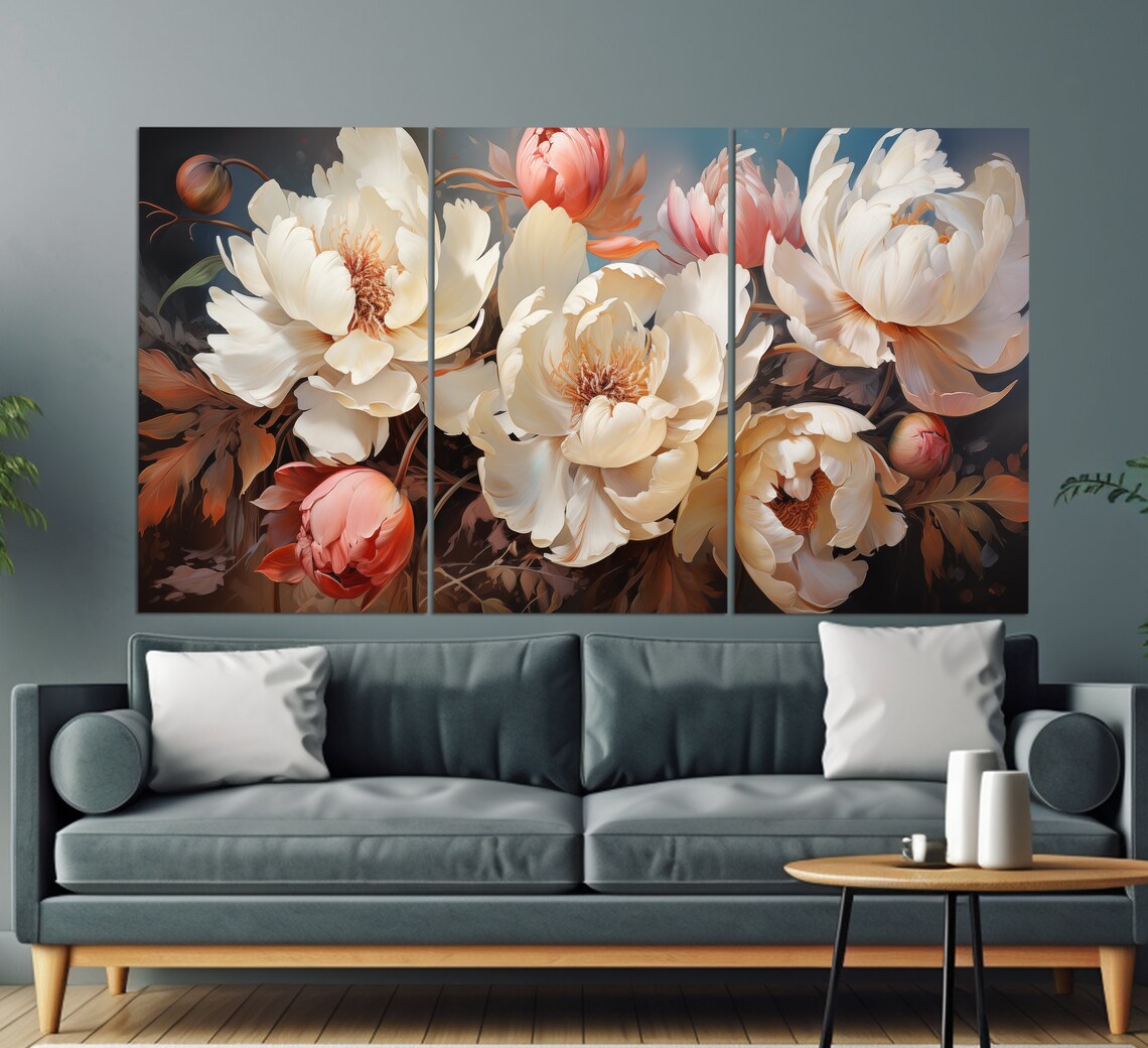 Peonies Floral Art Print, Romantic Abstract Decor - Image 5