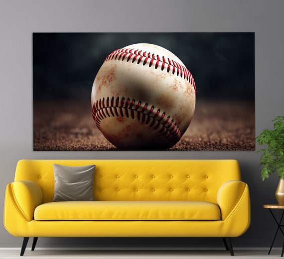 Baseball Ball Close Up Print Abstract Baseball Wall Art Baseball Painting Baseball Poster Baseball Fan Gift