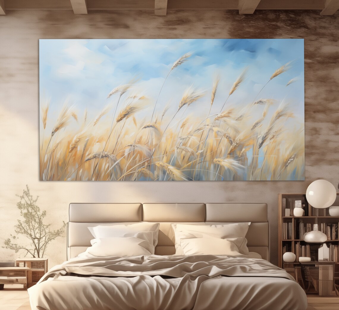Abstract Wheat Field Art Print, Farmhouse Neutral - Image 4