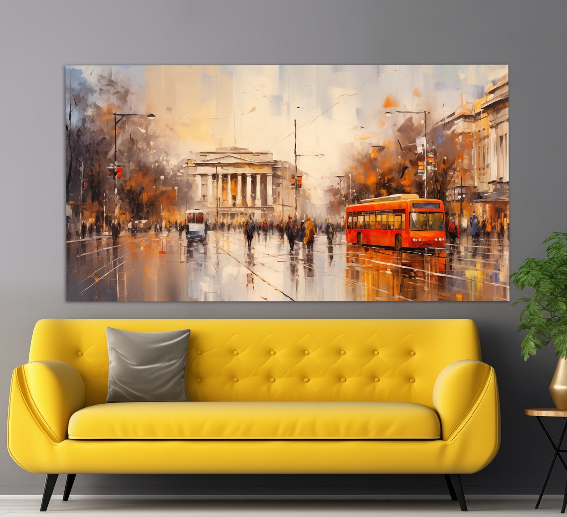 Skopje Print In A Vintage Oil Painting Style Abstract Skopje Wall Art Skopje Painting North Macedonia Wall Art Macedonia