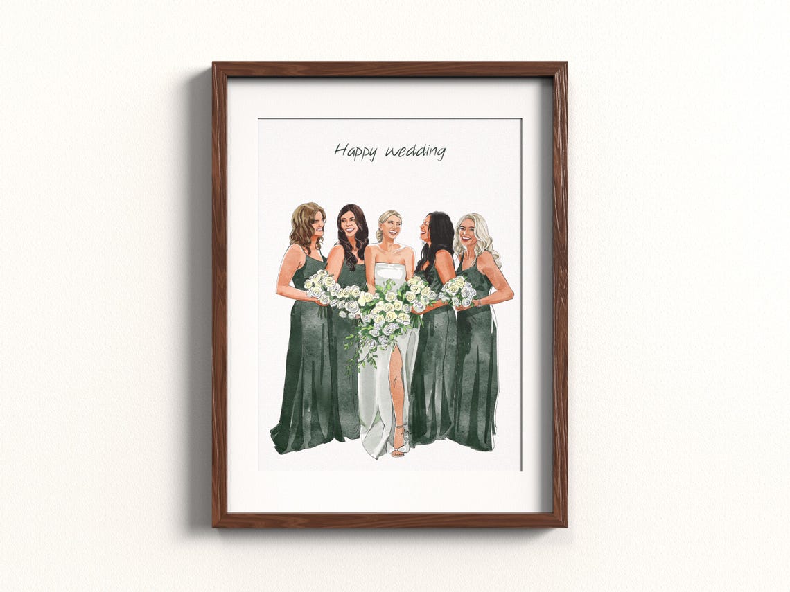 Glamorous Champagne Pop Wedding Couple Fashion Illustration Art Poster - Image 6