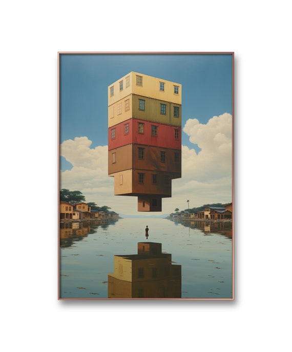Lagos Nigeria Surreal African City Wall Art