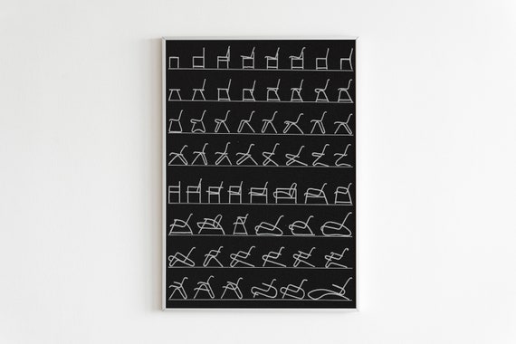 Original Bauhaus Chairs Poster Bauhaus Exhibition Poster Bauhaus Wall Art Iconic Mid Century Chairs Poster Furniture Bauhaus Design