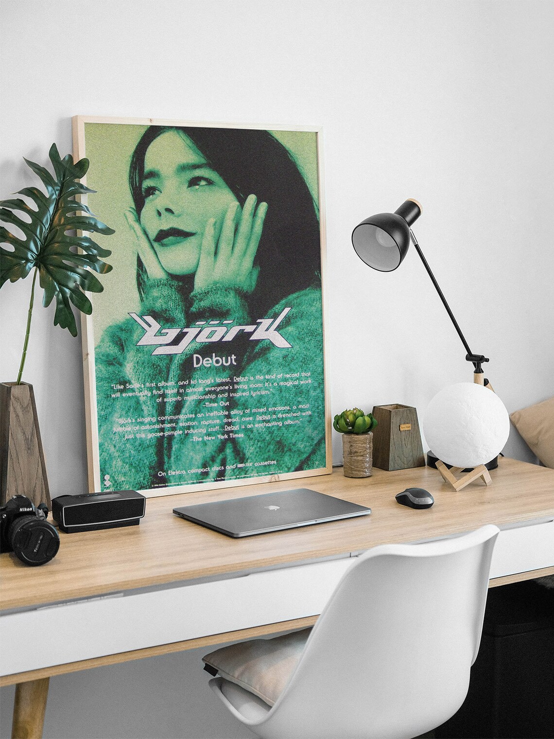 Bjork Debut Album Cover Art Green Portrait 90s Music Icon Poster - Image 2