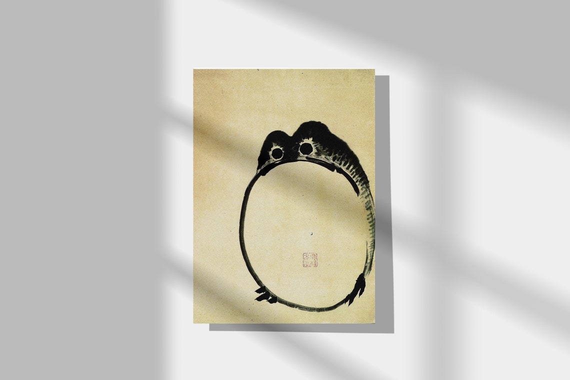 Japanese Frog Print Matsumoto Hoji Japanese Poster Matsumoto Hoji Art Print Japanese Poster Frog Matsumoto Hoji Vintage Exhibition Art - Image 2