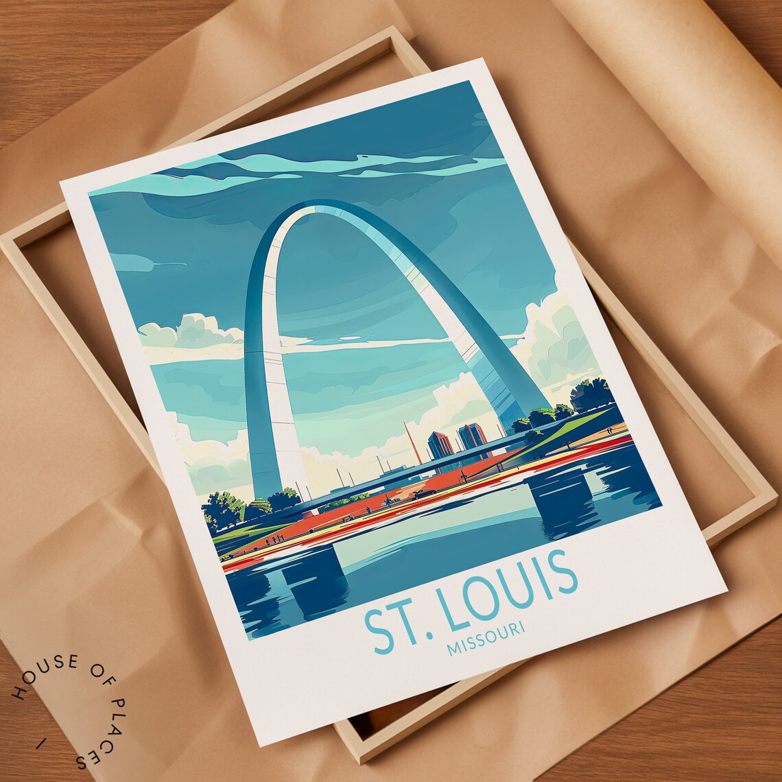 St. Louis Travel Poster, Gateway Arch Art Print - Image 2
