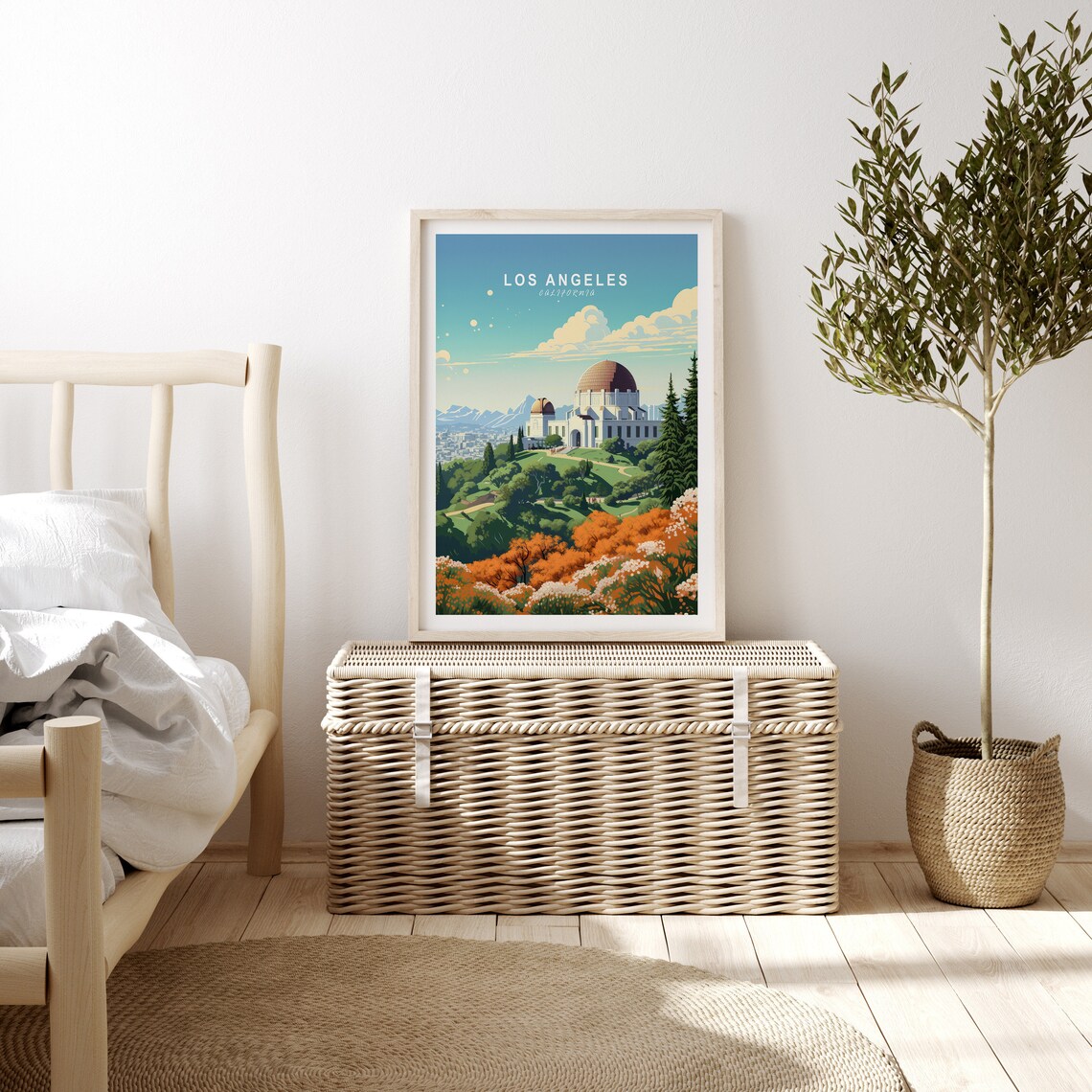 Los Angeles Griffith Observatory Travel Poster Art Print - Image 3