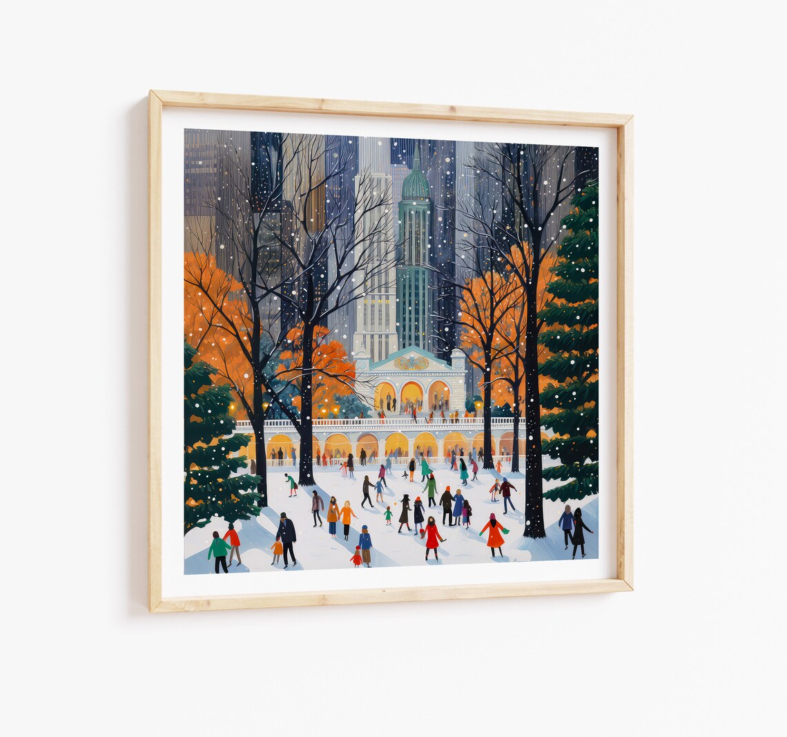New York Central Park Travel Print New York City Travel Poster Square Wall Art New Yorker Birthday Present City Print - Image 3