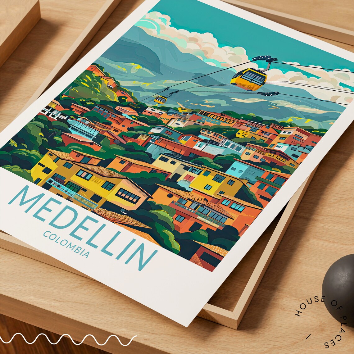 Medellin Colombia Wall Art Personalised Gifts Poster - Image 3