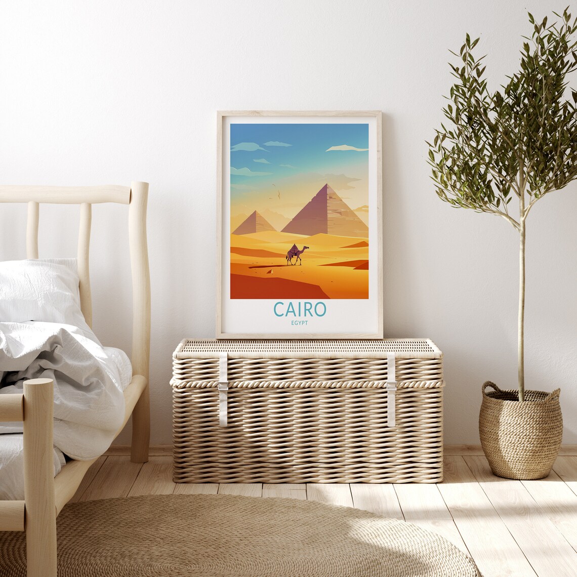 Egypt Pyramids Travel Print Cairo City Pyramids Travel Poster Pyramids Travel Wall Art Pyramids Artwork Egypt Pyramids Wall Art - Image 3